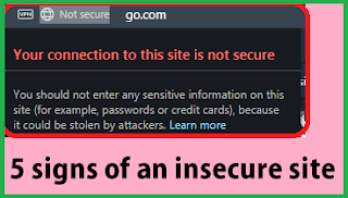 5 signs of an Insecure website