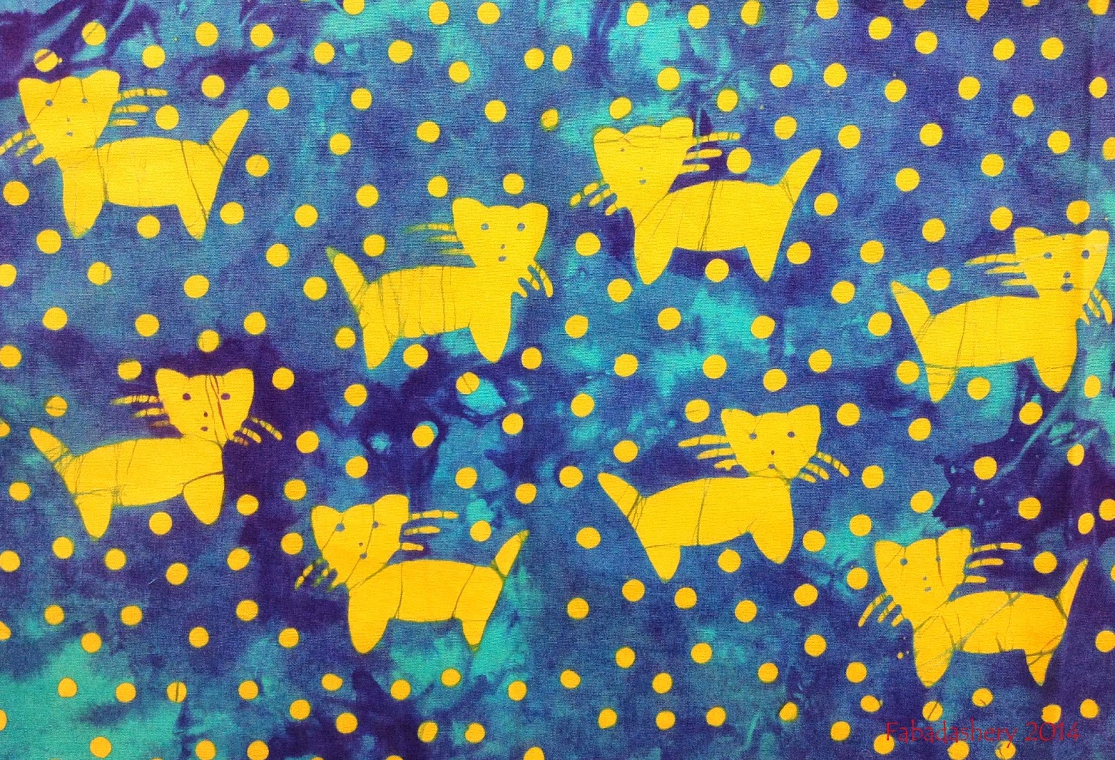 Cat Batik Fabric
