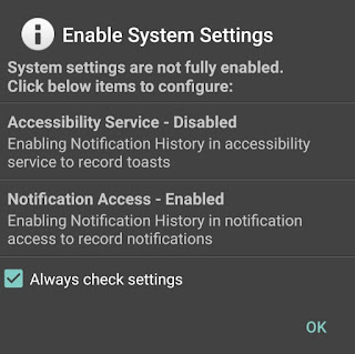 Enable system settings for app