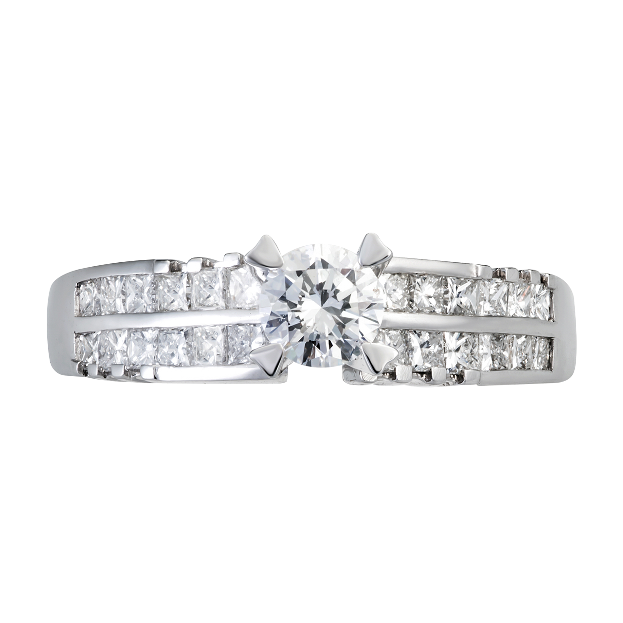 Nhẫn Kim cương Vàng trắng 14K PNJ DDDDW000703