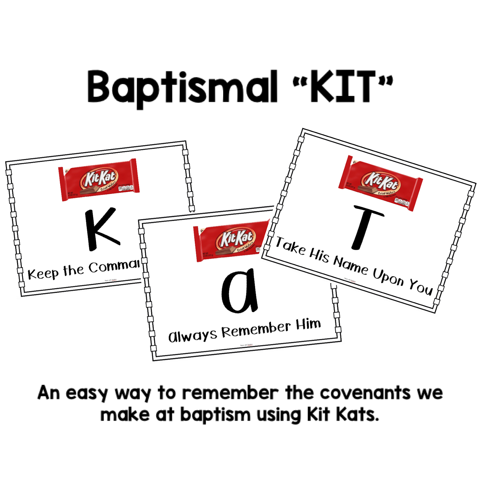 Kit Kat Baptism Free Printable