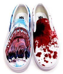 vans shoes custom painted shark cool paint hand sneakers coolest jaws pair markers shoe van vanz idea decorated kicks kind