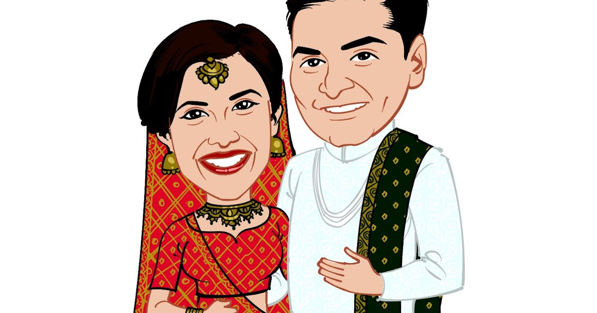 Couple Wedding Caricature