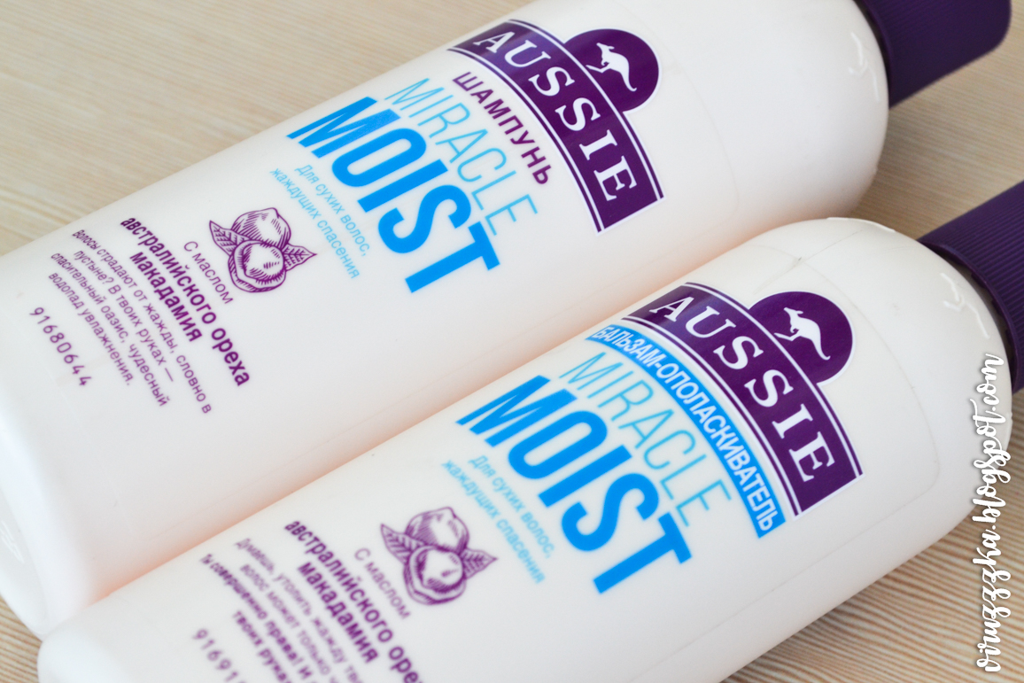 Aussie Miracle Moist Shampoo & Conditioner Review & Swatches