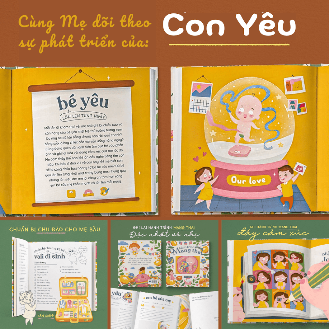 [A116] Cùng trải nghiệm hành trình mang thai qua các trang sách Activity Books