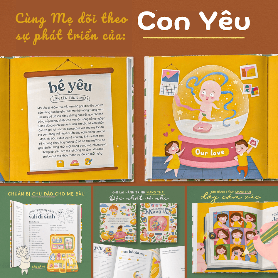 [A116] Book box sách thai giáo - Giúp Mẹ Bầu đánh bay stress