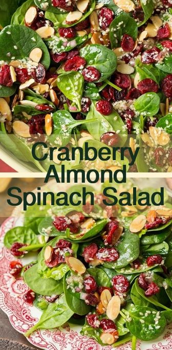 Cranberry Almond Spinach Salad - Feeding Yours Life