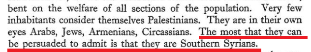 British Naval analysis in 1943: No such thing as Palestinians or Palestinian nationalism Ssyria2