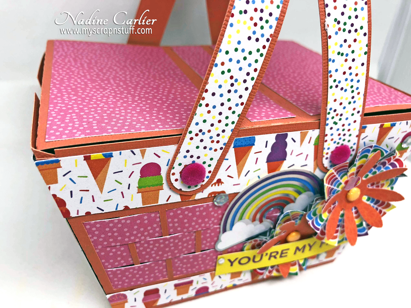 Make A Cute Paper Picnic Basket Nadine Carlier