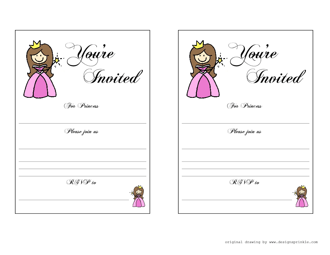 Princess Birthday Party Printables: design sprinkle