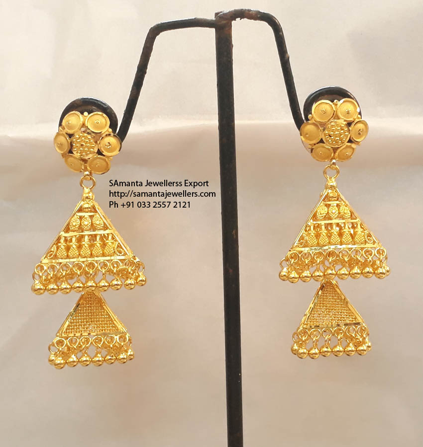Latest Fancy Gold Jhumka Designs With Weight