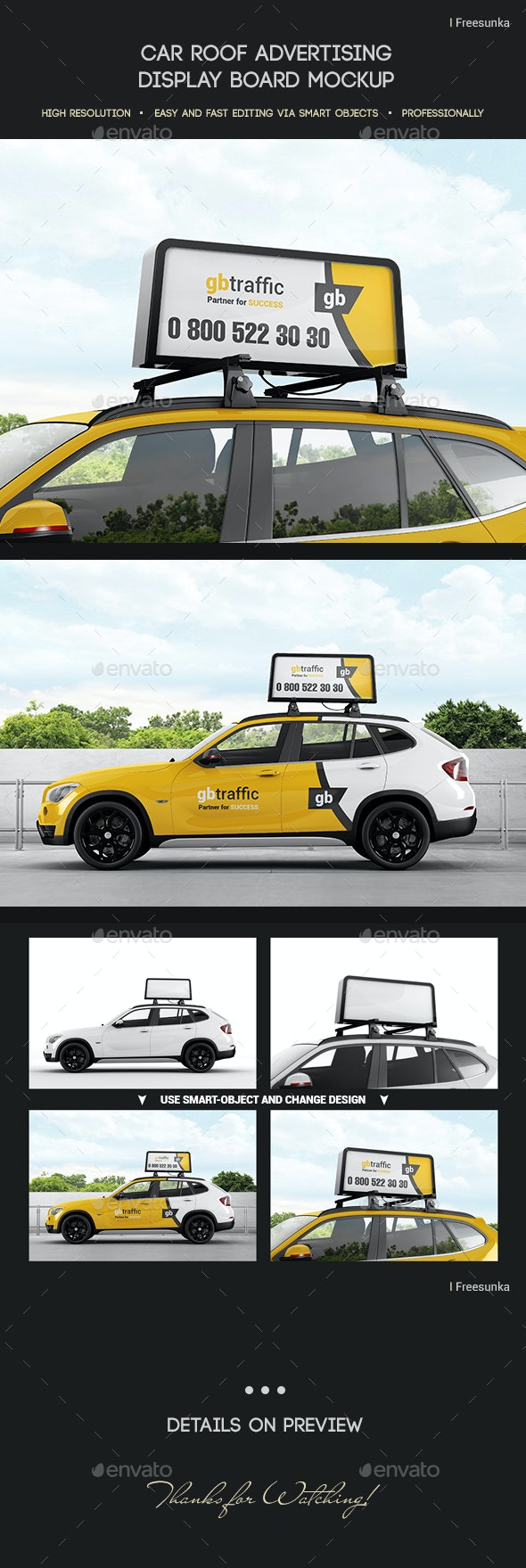 GraphicRiver - Car Roof Advertising Display Board Mockup 29302821 2 Preview%2B%25281%2529