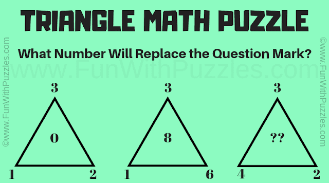 Triangle Math Number Puzzle for Teens with Solution