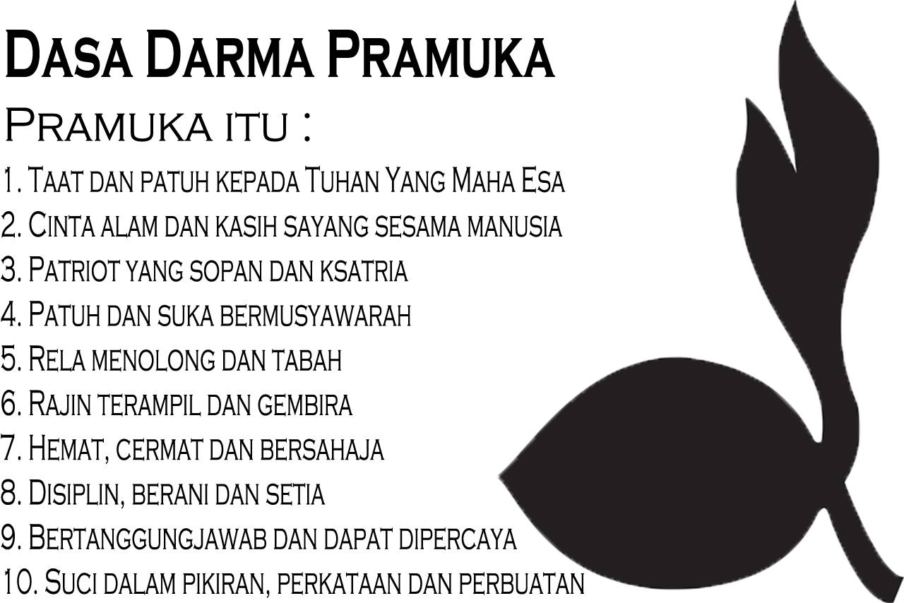 Dwi satya dan dwi darma adalah kode kehormatan untuk pramuka