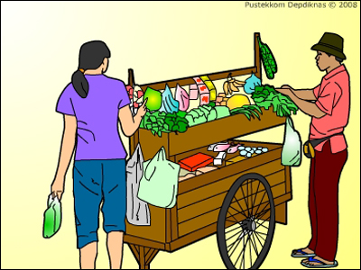 Gambar pedagang