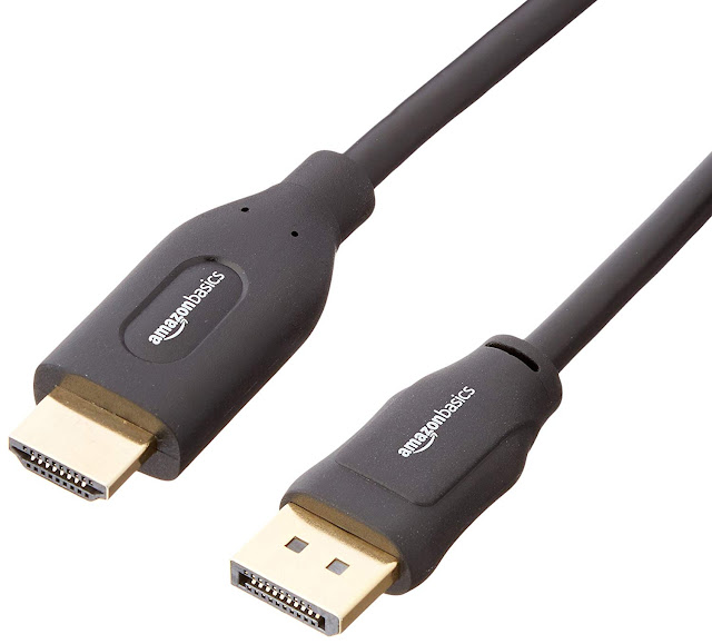 AmazonBasics DisplayPort to HDMI Display Cable - 6 Feet