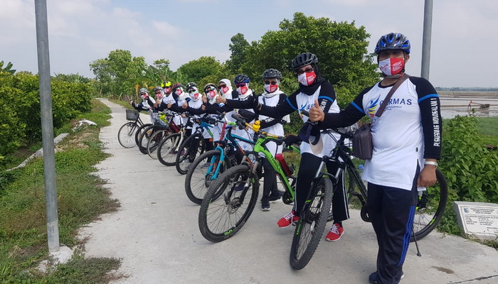 Masa Pandemi, GERMAS Demak Ajak Masyarakat Jaga Imun Tubuh dengan Gowes