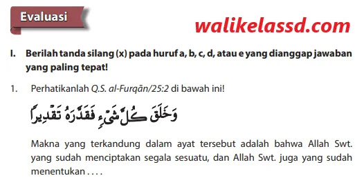 Kunci Jawaban Pai Kelas 12 Halaman 37 40 Evaluasi Bab 2 Wali Kelas Sd