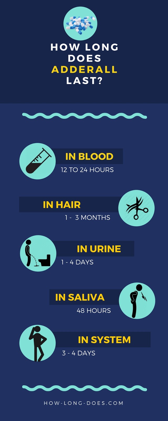 How long does Adderall last infographic How long does Adderall last infographic