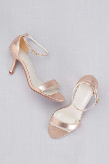 comfortable rose gold heels