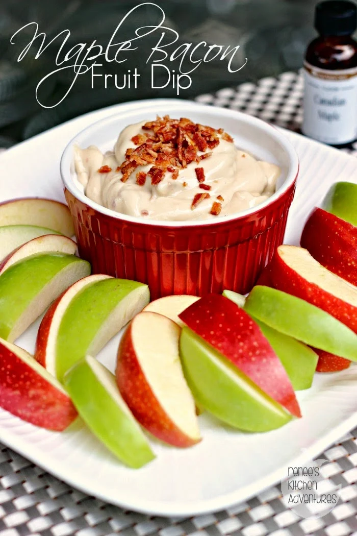 Maple-Bacon Fruit Dip featuring LorAnn Oils and Flavorings 