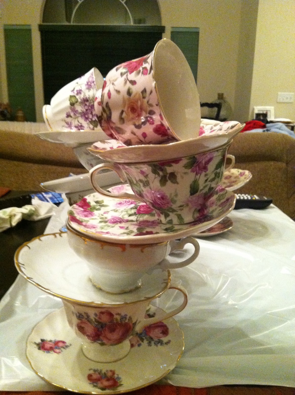 Rent A Tea Party DIY Stackable teacups for Mad Hatter Tea Party