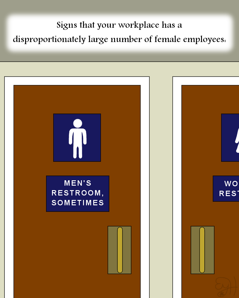 Dilettante Comics Employee Restrooms