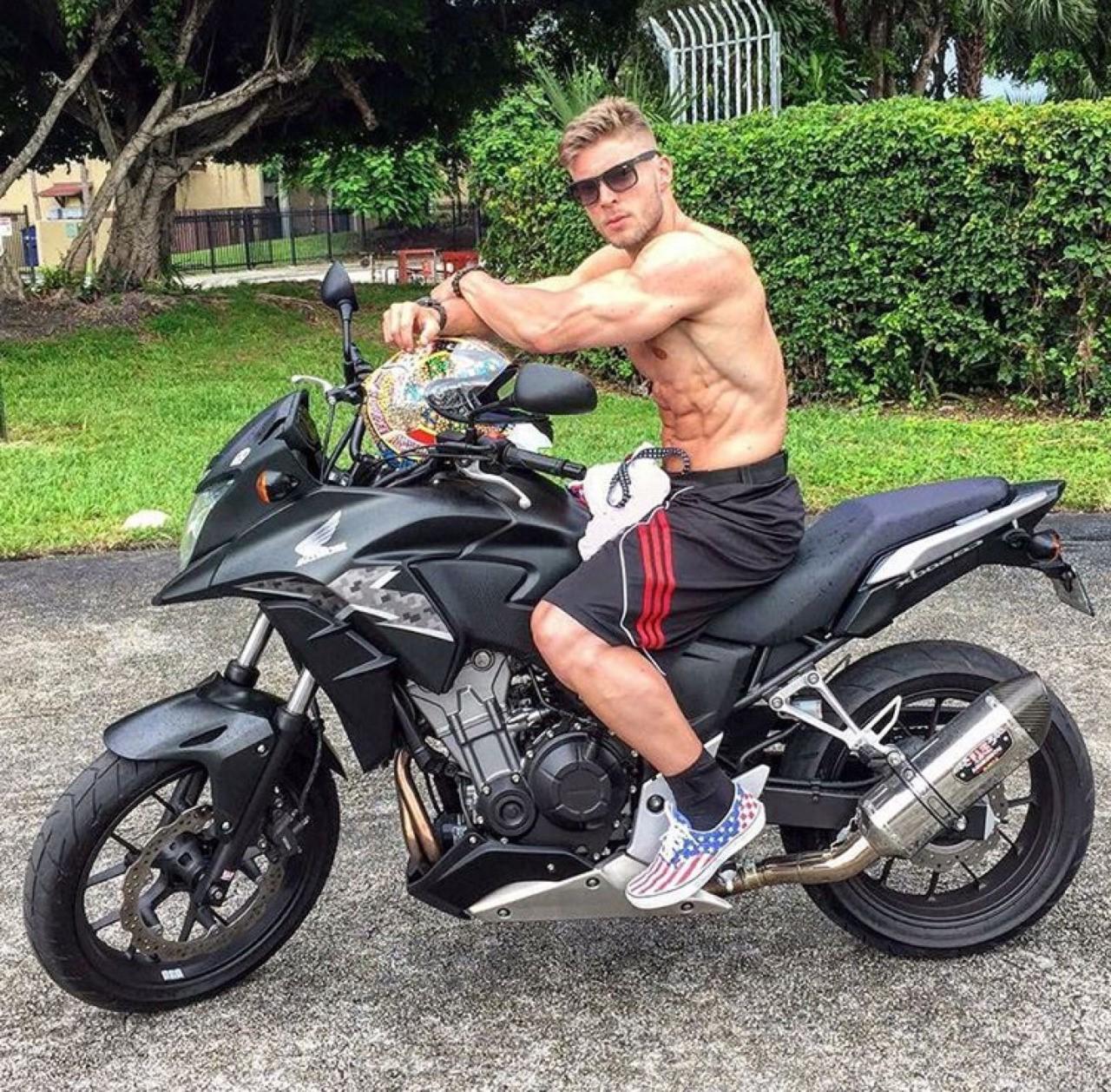 masculine-alpha-male-bro-sixpack-abs-sunglasses-motorcycle