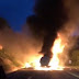 Quatro veículos pegam fogo após acidente na BR-116
