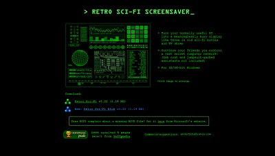 Retro Sci-Fi Screensaver, Screensaver