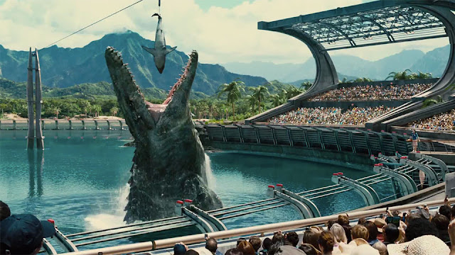 Espectáculo marino en una escena de Jurassic World