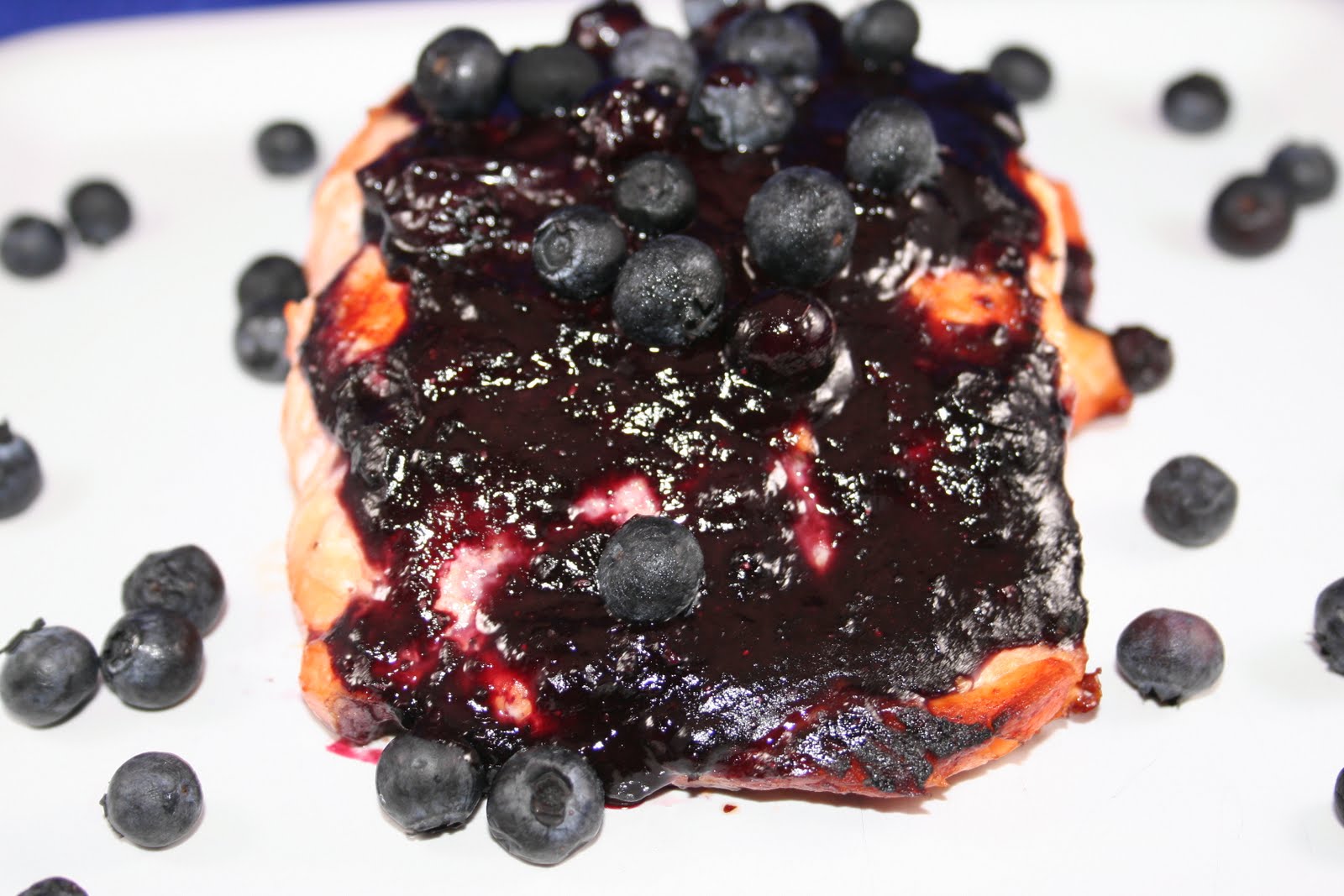 Crostini and Chianti Blueberry Balsamic Salmon