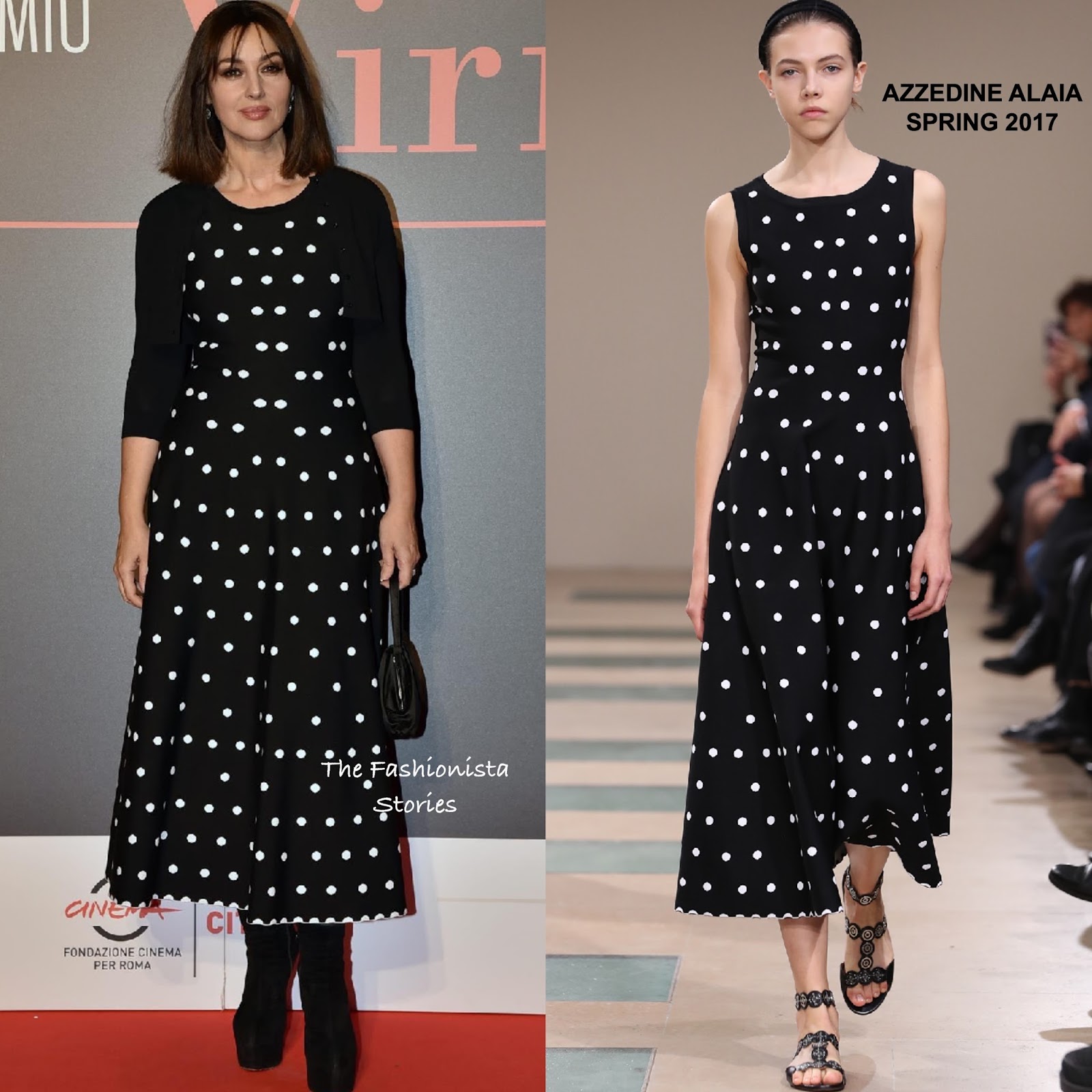 Monica Bellucci in Azzedine Alaia at the 2017 Virna Lisi Awards