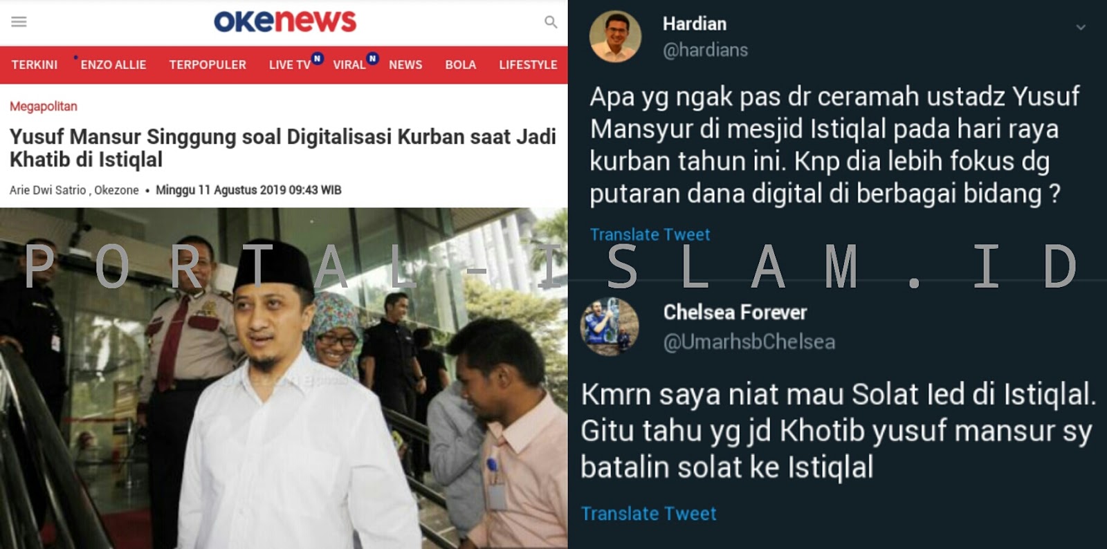 Ust Yusuf Mansur Ceramah Soal Dana Digital Di Istiqlal Warganet