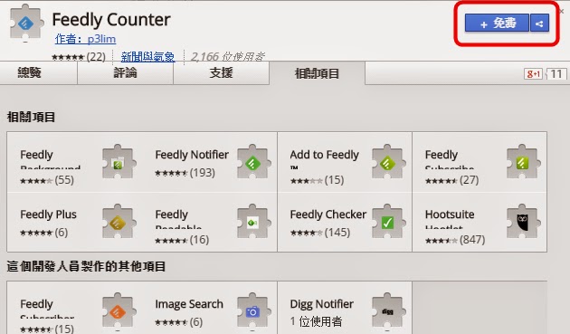 Chrome外掛，快速通知Feedly上未讀取的Rss訂閱項目，Feedly Counter！(擴充功能)
