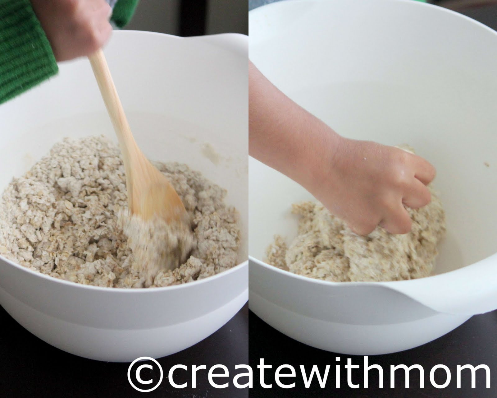 Create With Mom Oatmeal play dough