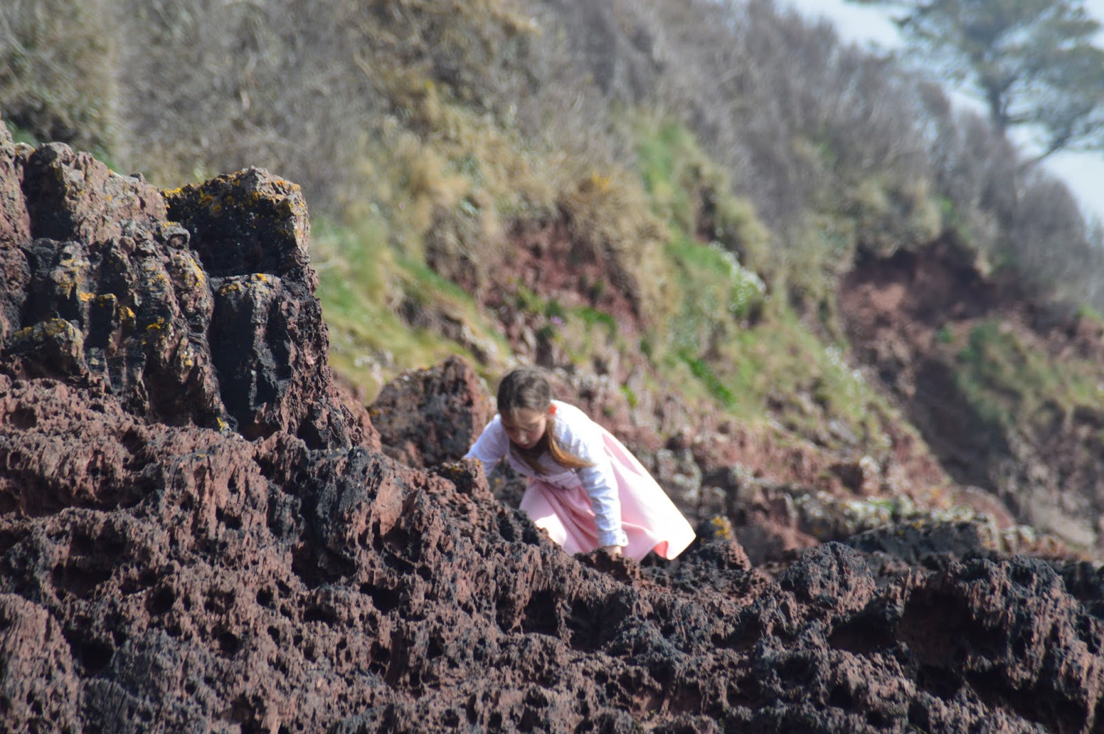 , Climbing at Conduit Beach, Pembrokeshire