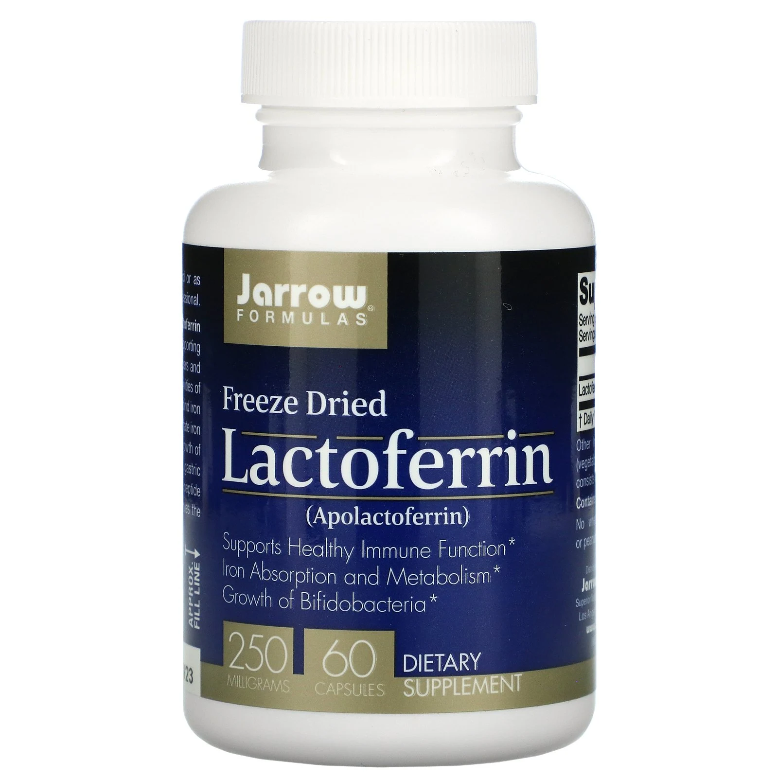 Jarrow Formulas, Lactoferrin, Freeze Dried, 250 mg, 60 Capsules