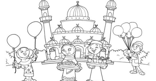 Gambar Suasana Ramadhan Anak Tk Mewarnai gambar untuk