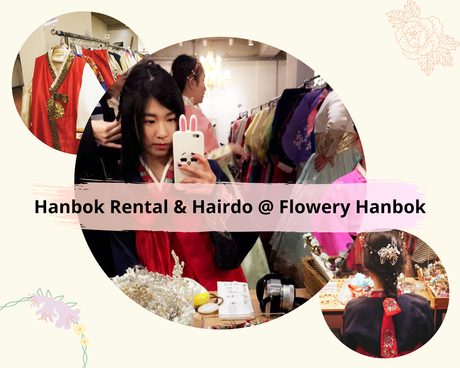 flowery hanbok