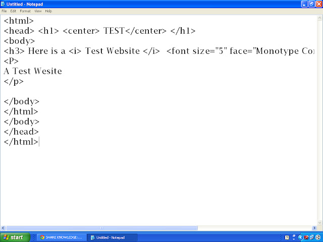 SHARE KNOWLEDGE HTML