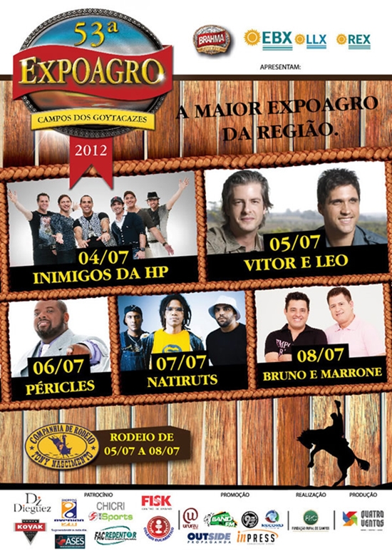 FC Programação da 53ª ExpoAgro em Campos dos Goytacazes 2012 Show