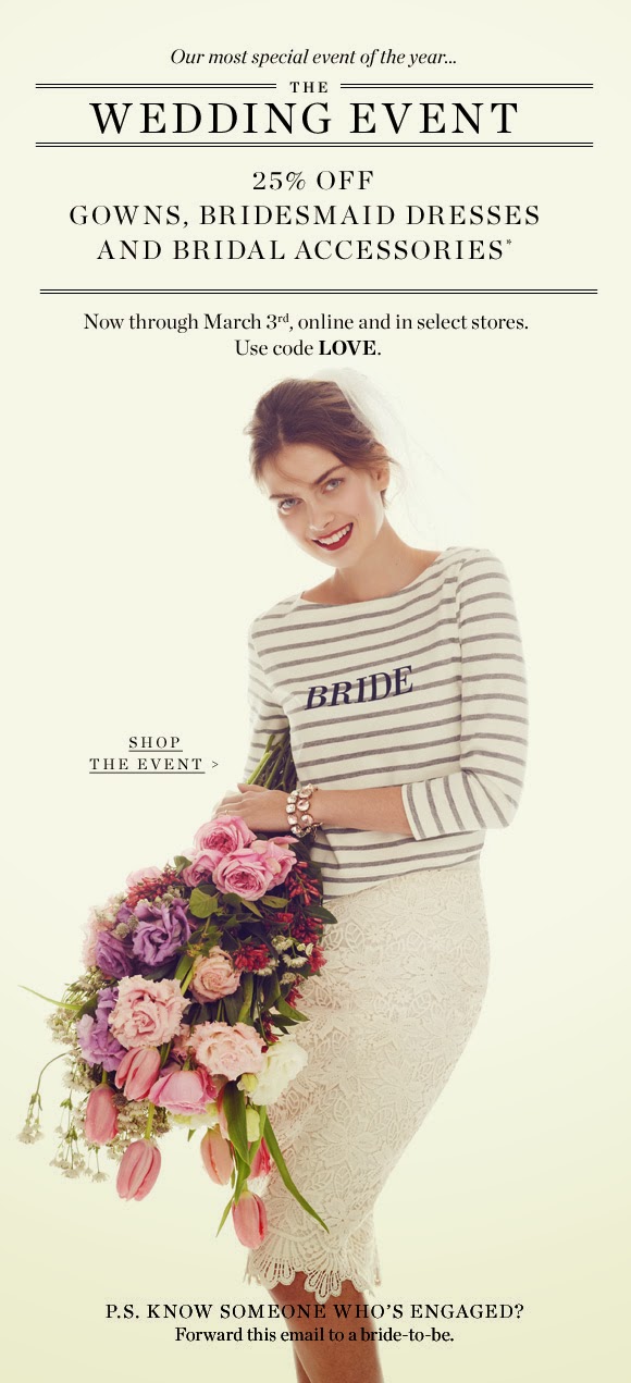 J.Crew Aficionada The J.Crew Wedding Event 25 Off Gowns, Bridesmaind