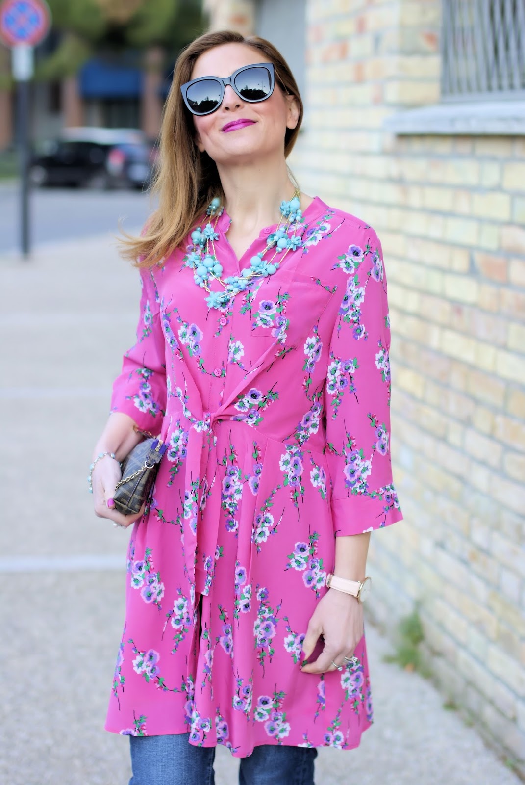 How to wear a dress over jeans: outfit idea with Metisu dress | Fashion ...