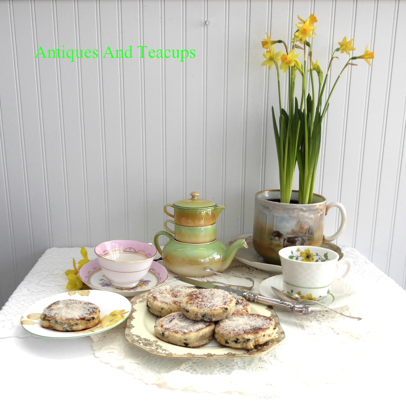 Antiques And Teacups Spring Daffodil Tea And Visiting Kids