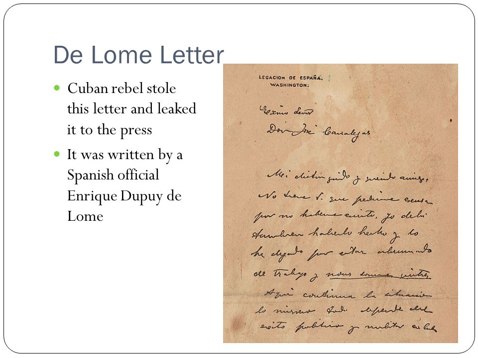 De Lome Letter Definition Thankyou Letter