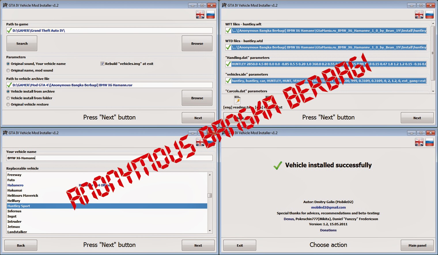 GTA IV Vehicle Mod Installer v1.2 Aditya NP