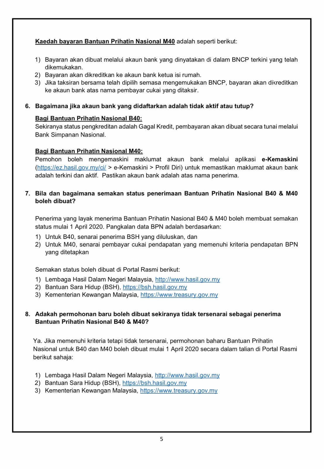 Daftar Online Bantuan Prihatin Nasional (BPN)