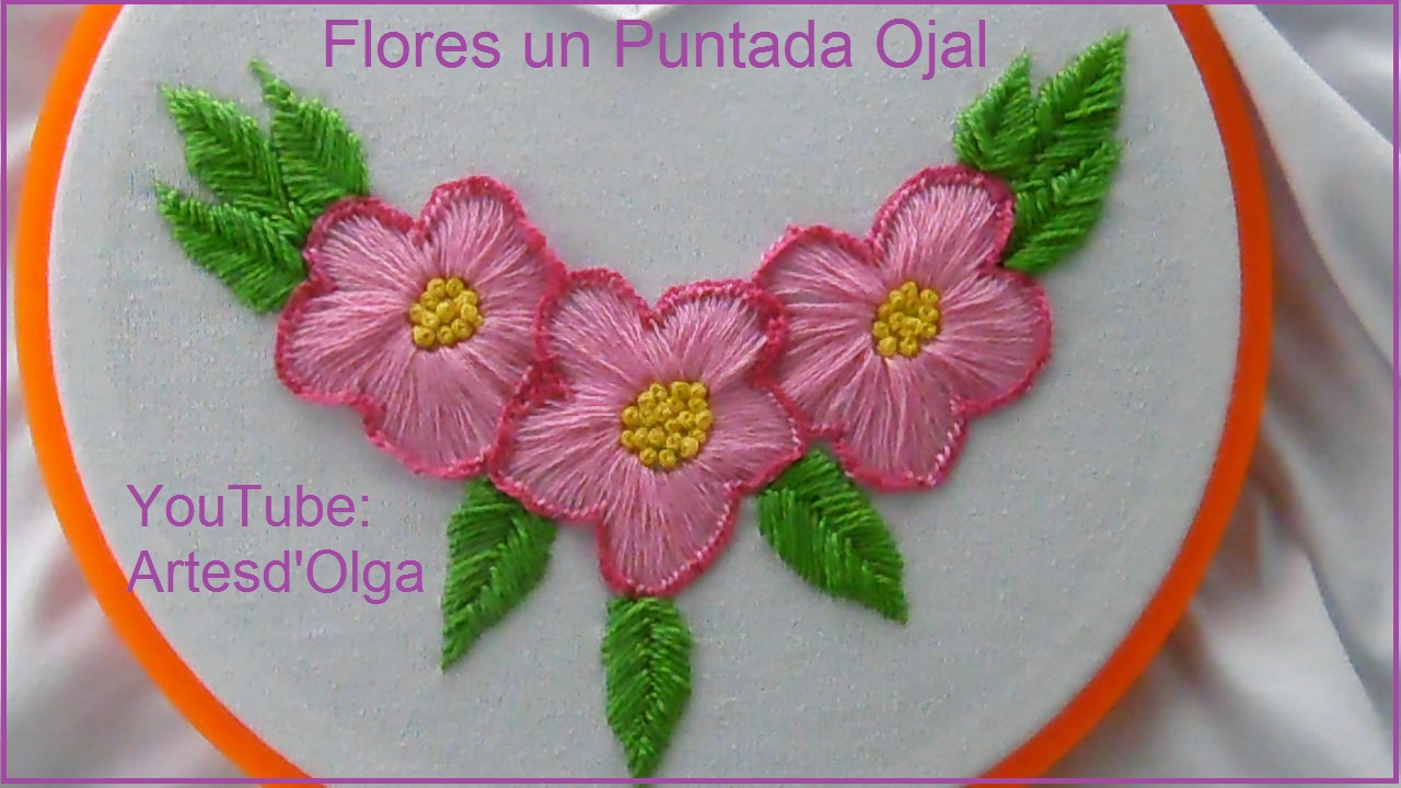 Como bordar flores faciles