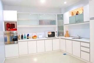 White Modern Shape Kitchen Cabinets